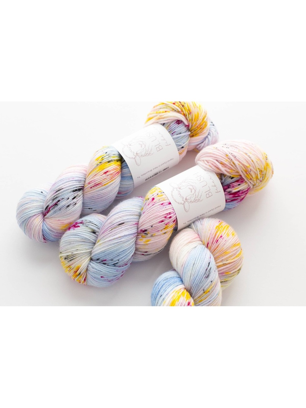 Bubblegum Graffiti Hand Dyed SW Merino Nylon Yarn Indie Dyed